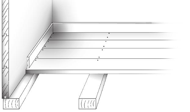 Lillevilla 54 4100 mm x 3000 mm 28 mm Ehdotuksia pilariperustukseksi - Förslag till pelargrund - Suggestions for pillar foundation