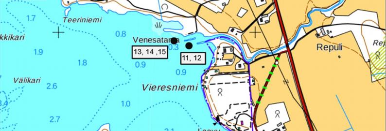 Kurejokisuulla ja Vieresjoen edustalla (taulukko 8, kuvat 8 10).