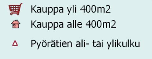 Helpon arjen ydinvyöhyke Vyöhykkeellä lähipalvelut ovat turvallisesti saavutettavissa kävellen tai etäisyys bussireitistä on alle 200 m.