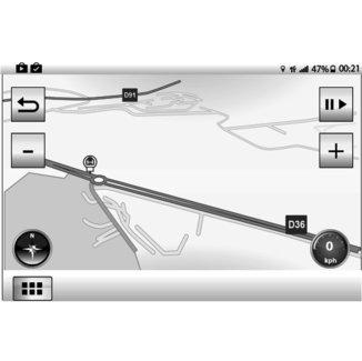 køretøj. Navigationsapplikationen CoPilot I menuen Navigation skal du trykke på ikonet for navigationsapplikationen CoPilot.