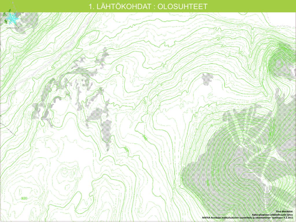 Pilottialueen kautta ovat määrittyneet myös ekologiset, topografiset ja yhdyskuntarakenteelliset reunaehdot.