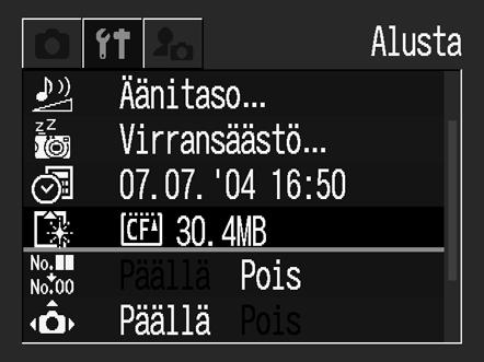 Kameran ottaminen käyttöön Tietoja CF-korteista CF-kortit ovat elektronisia tarkkuuslaitteita. Älä väännä tai purista niitä äläkä altista niitä kolhuille tai tärinälle.