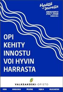 Vastaa kyselyymme Valkeakos ki-opis ton ohjelmaes ite ilmes tyi kes äkuus s a paikallis lehtien liitteinä. Jokais ella toiminta-alueemme kunnalla on oma esitteensä.