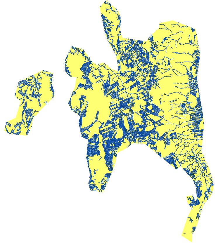 Projektiraportti 7(22) Kuva 1. Kauhajoen Hyypän alueella sijaitsevat pohjavesialueet. Alue sisältää 12 erillistä pohjavesialuetta. Tummansinisellä rasterilla merkityt alueet ovat metsäojitusalueita.