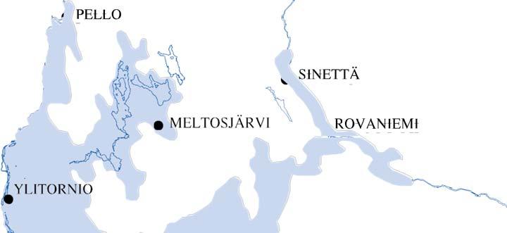 2.2 Vesistöhistoria Rovaniemen keskustan seutu nousi jääkauden jälkeisen maankohoamisen myötä merestä