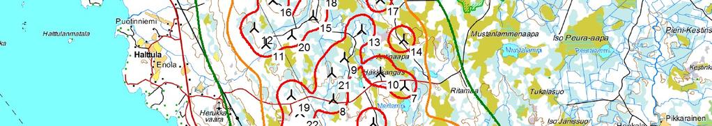 .619 DECIBEL - Map 8, m/s Calculation: Palokangas V136 x 12