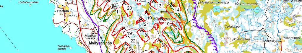 h/a 2 h/a 1 2 3 4 km Map: Maastokartta 1k, Print scale 1:1, Map center Finish TM