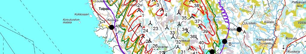 map level: Height Contours: Leipiö height contourlines laajennus.wpo 2) windpro 3.