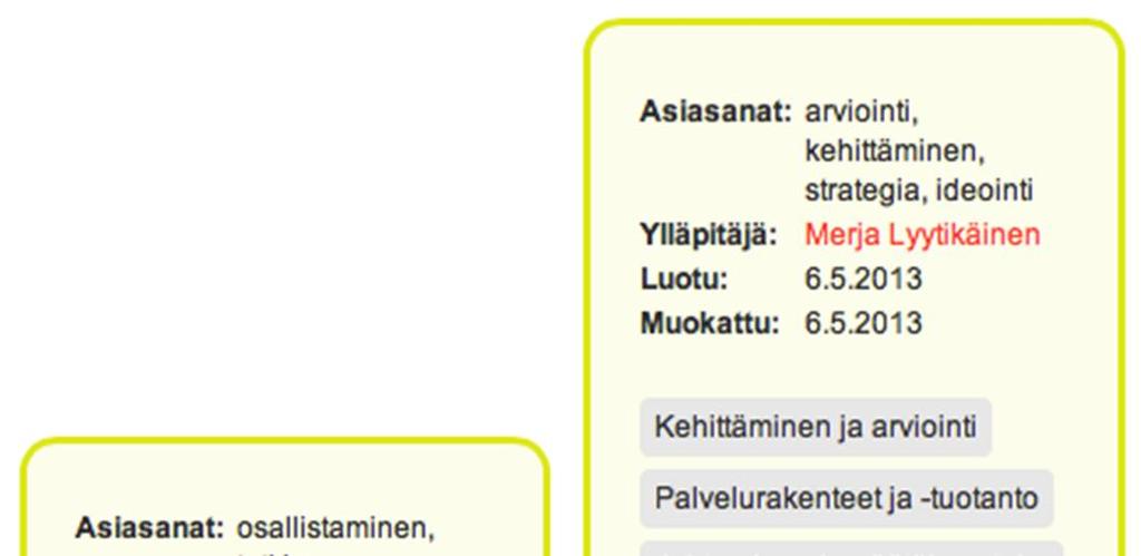 Metatiedot Yhteenvedot, visualisoinnit ja tiedon järjestely