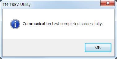 Kun napsautat Communication test (Yhteystesti)-painiketta, yhteystestin tulokset tulevat näyttöön. Toiminto ei tulosta testisivua.