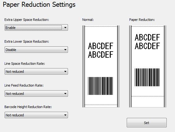 TM-T88V-asennusohjelma Paper Reduction Settings (Paperinvähennyksen asetukset)!