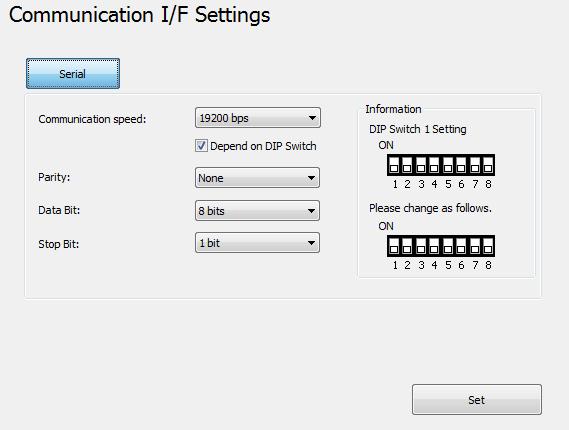 TM-T88V-asennusohjelma Kun Communication speed (Yhteysnopeus) on vähintään 38400 bps Sammuta tulostimen virta. Kytke tulostimen DIP-kytkimet 1-7 ja 1-8 päälle, ja käynnistä tulostin uudelleen.