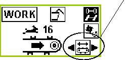 POWER CONTROL - OHJAUS 4. Purkukelat 6. Ohjaava teliakseli Paina näppäintä lyhyesti - Purkukelat kytketään päälle ja pois - Käytössä olevien purkukelojen merkki näkyy näytöllä Ohje!