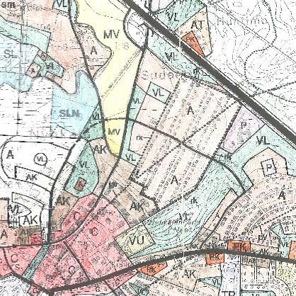 Yleiskaava Karkkilan keskustan yleiskaavassa 2015, jonka Uudenmaan ympäristökeskus on vahvistanut 26.