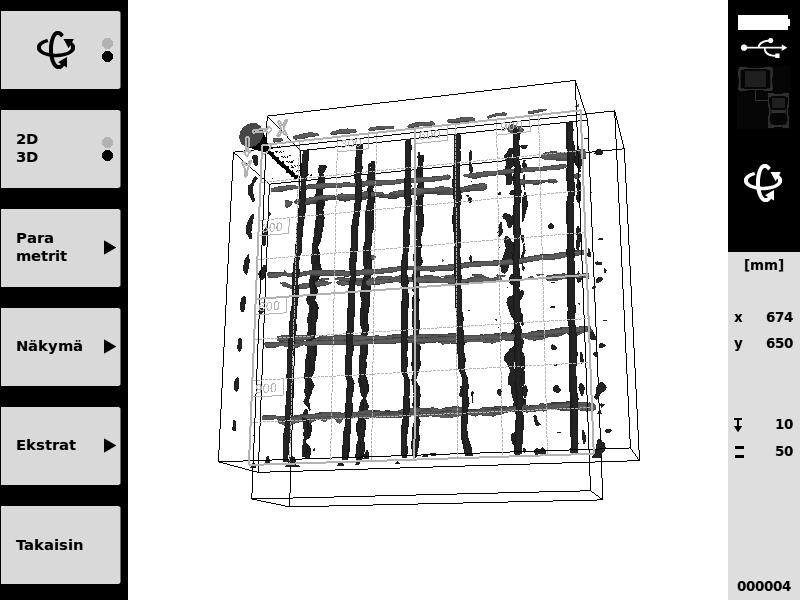 Säädä keinukytkimen ohjaustoiminta toimintopainikkeella vasemmalla ylhäällä. 6. Aseta toimintopainikkeella esitystavaksi "2D" tai "3D". 7.