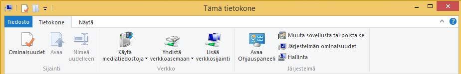 Järjestelmätiedot Tarvitset usein tietoa siitä millainen tietokone käytössäsi on. Kiinnostavaa on kiintolevyn koko, keskusmuistin määrä ja Windows-versio.