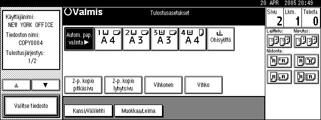 Asiakirjapalvelimen käyttäminen Tallennetun asiakirjan tulostaminen Alla on kuvattu, miten tallennettu asiakirja tulostetaan.