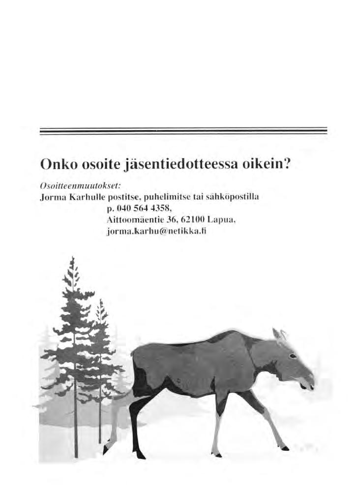 Onko osoite jäsentiedotteessa oikein?
