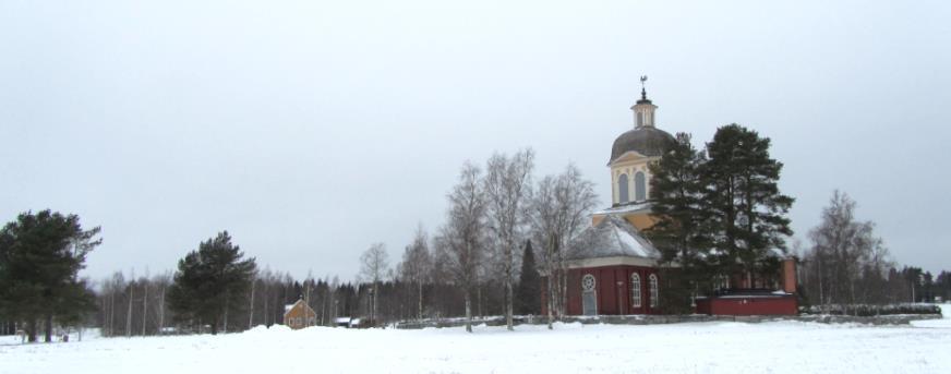 ristikirkko, joka on kokenut harvinaisen vähän muutoksia. Kirkko ympäristöineen sijaitsee hyvin näkyvällä paikalla Fagernästien varrella. Kirkon ympärillä on avointa viljelymaata.