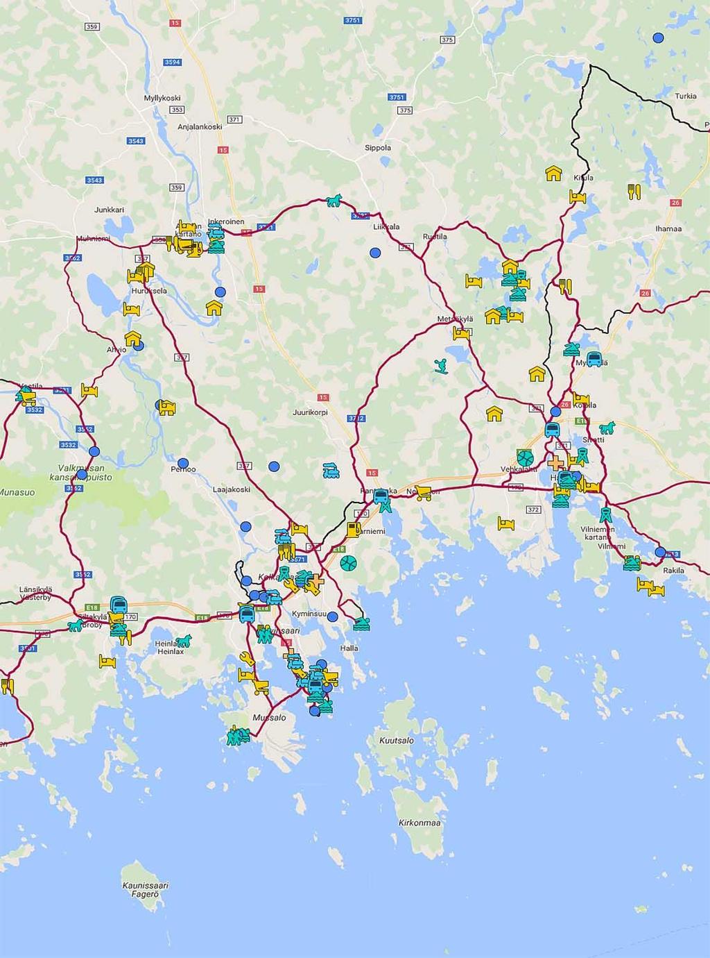 Pyöräilyn edistäminen Kotkassa Pinnat tiukalla tapahtumat Liikkuva koulu, jopoja kaikille vuokraus kouluajan ulkopuolella Tulossa vuokrattavat kaupunkipyörät operaattorin pyörät / kaupungin älylukot