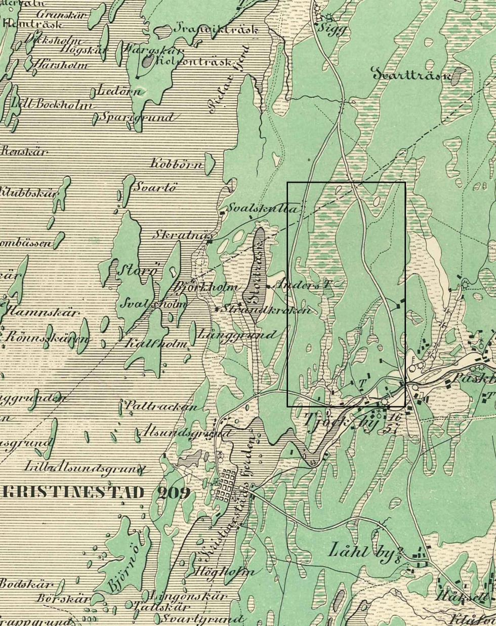 Vanhat kartat Kalmberg 1855.