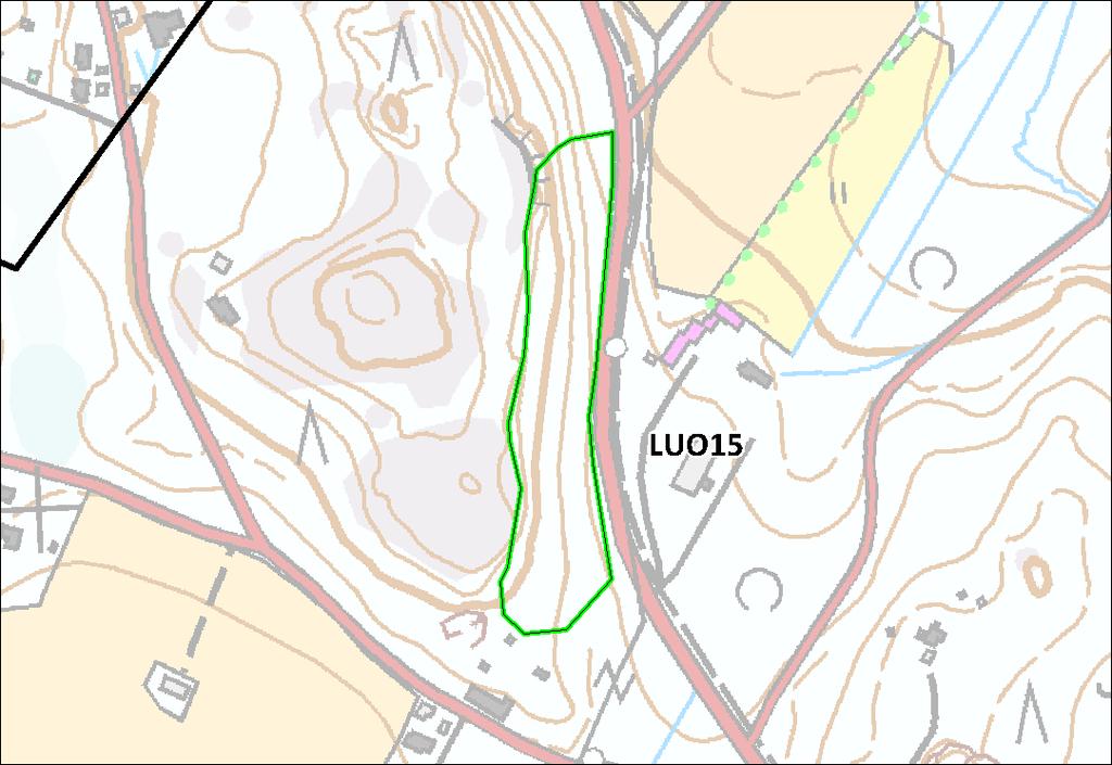 LUO15 Valkjärven lounainen lehto (osa-alue 9) Valkjärven lounaispuolella sijaitseva kohde on rehevä kallionaluslehto (kuva 21).