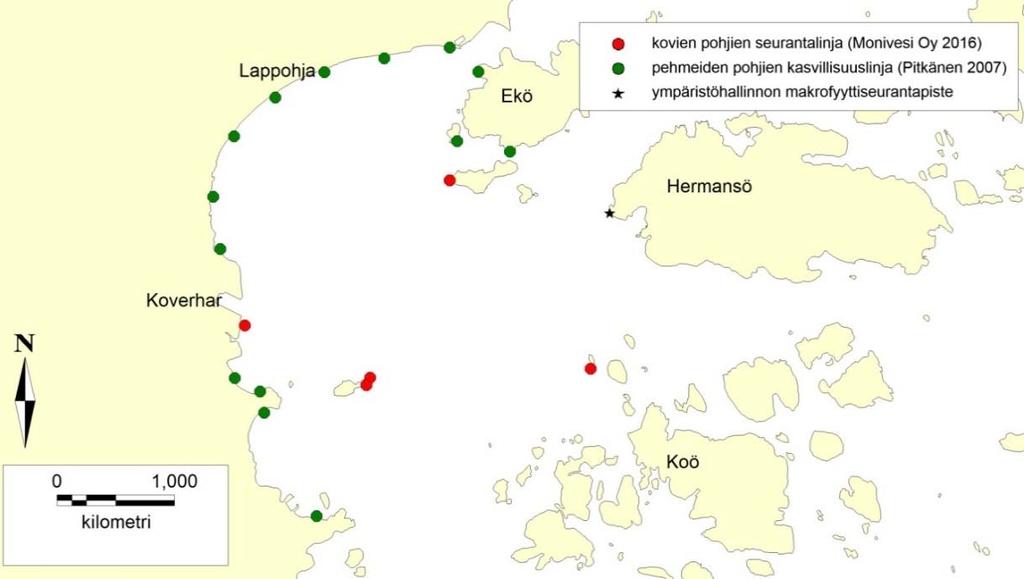 7. Luontoselvitykset ja muut luontotiedot Alueen luontoarvoja selvitettiin etukäteen julkaistusta kirjallisuudesta ja tietokannoista (esim. VELMU-aineistot).