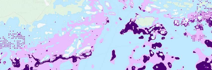 Rakkolevän havaintopisteet sekä niiden perusteella tehty