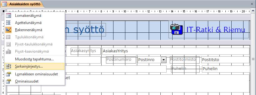 ! Kuvaobjektin lisääminen lomakkeeseen Tiedostoliite muotoiseen lomakekenttään voit lisätä kuvan. Kenttään lisätty kuva näkyy lomakkeella vain kun olet kyseisen tietueen kohdalla.