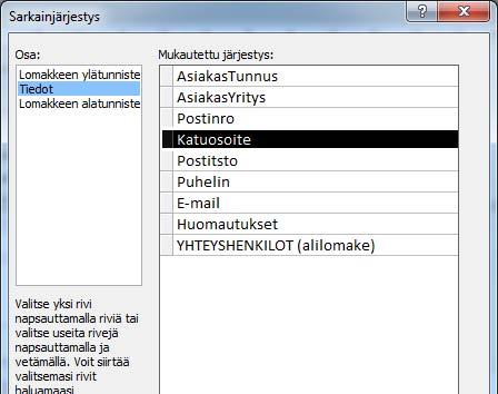 Aiemmin lisäsimme lomakkeen ylätunnisteeseen logon (sivu 101). Voit lisätä minkä hyvänsä muunkin kuvan samalla periaatteella lomakkeelle (tai raporttiin).