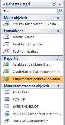 Objektit eivät häviä Määrittämättömät objektit (Unassigned Objects) -ryhmästä, niistä syntyy pikakuvakkeet