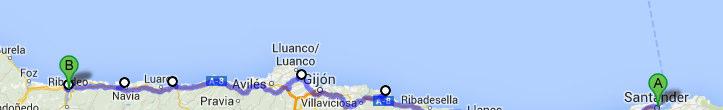 Tiistai 29.7.2014 päivä 7, ajomatka 350 km Santander- Ribadeo Lisäys: Kultturikohde Comillasissa (50 km länteen Santanderista): Gaudin El Capricho (HUOM, ei mukana aikataulussa!
