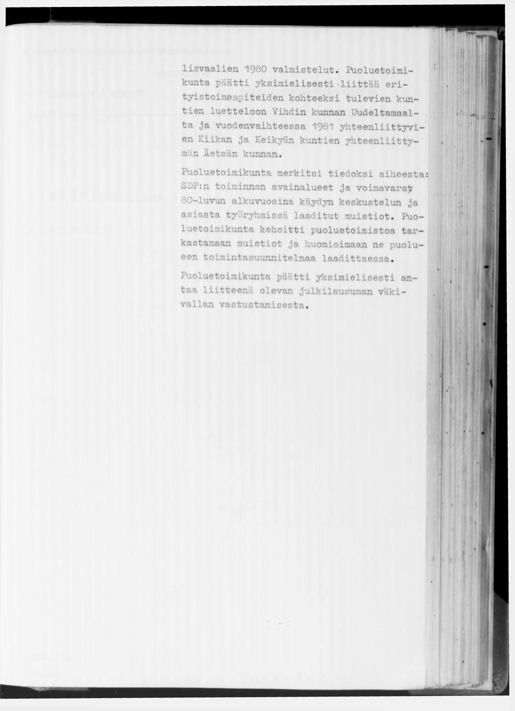 lisvaalien 1980 valmistelut.