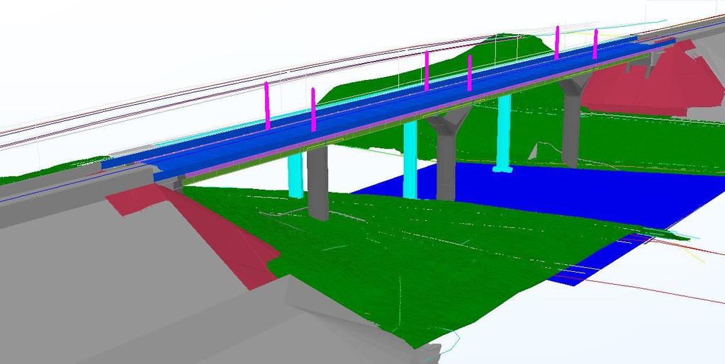 Yhdistelmämallin avulla kuvataan suunnitellun siltapaikan kokonaisuus yhdessä siltaan liittyvien tekniikkalajien ja nykytilan kanssa.