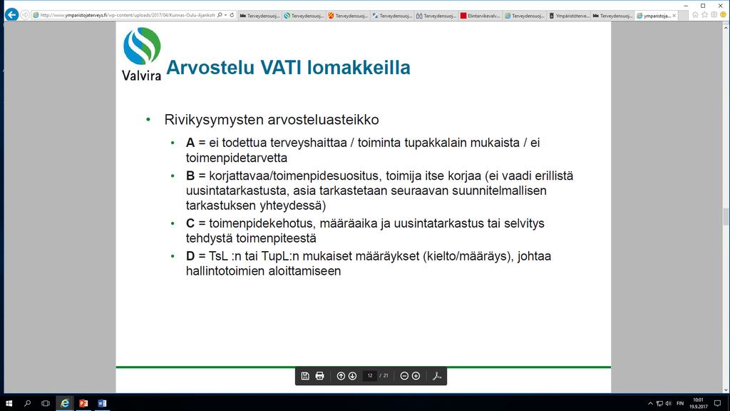 Ehkä tulevaisuudessa terveydensuojelun puolen