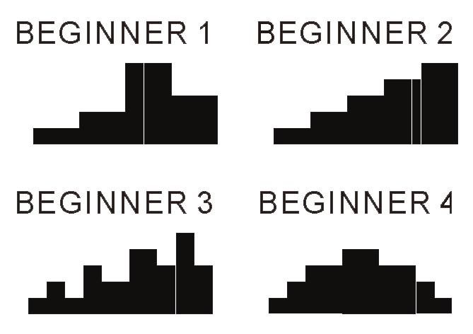 Aloittelija (Beginner mode) Kokeneempi käyttäjä (Advance mode) Valitse Beginner-ohjelma Up-/ Down-painikkeilla ja paina Modepainiketta edetäksesi seuraavaan asetusvaiheeseen.