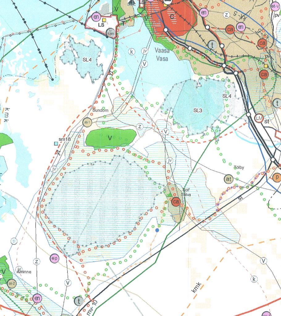 4/7 Kuva 7. Ote maakuntakaavasta. Alue sisältyy Sulvan osayleiskaavaan.