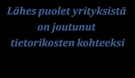 Toteutuneet väärinkäytökset ja rikokset Yrityksen tietoon tai innovaatioon kohdistuvia rikoksia on usein hankala havaita.