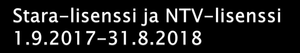 Stara-lisenssi oikeuttaa kilpailemisen Starakilpailuissa ja seuran järjestämissä kilpailuissa (Piirinmestaruus-, Seuran mestaruuskilpailut tms.