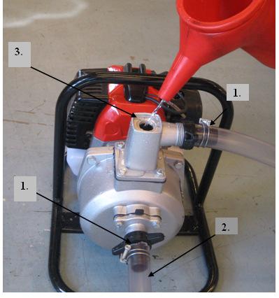 Käyttöohjeet Polttomoottori vesipumppu on tarkoitettu puhtaan ja harmaan veden pumppaamiseen eri tarkoituksissa.