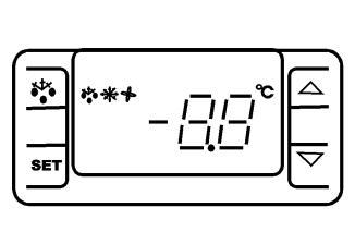Termostaten Termostaten sitter i manöverpanelen, se fig. 2.0. Fig. 2.0 Termostaten är förprogrammerad för skåpet, och oftast behöver inga inställningar justeras.