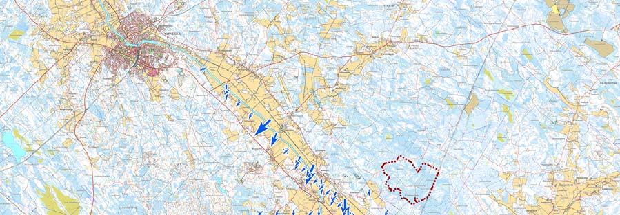 Urakkanevan tuulivoimapuisto 23 (29) vallitsevasta tuulen suunnasta ja voimakkuudesta.