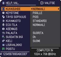 3.3 Lampun toimintatilan valitseminen 1. -painikkeilla ja tuo LAMPUN TILA -valintaikkuna 2. DUAALI: kytkee projektorit päälle samaan aikaan. VAIHTO: kytkee projektorit päälle vuorotellen.