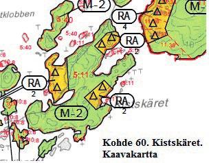 Kohde 60 Kistskäret 322-495-5-11 Hiittisten pääsaaren pohjoispuolella sijaitseva saari on ollut jo vuosikymmeniä purjehdusseuran satamapaikkana.
