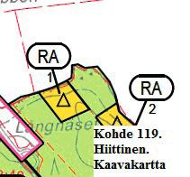 Kohde 115 Träskholmen (322 489-2-55) Rakennuspaikan siirto niin vähäinen, ettei luontoarvojen kuvausta tehty.