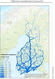 4) Elintarviketeollisuuden kuljetukset keskittyvät vt:lle 4, vt:lle 19 (vt 4) Rekat tulevat olemaan