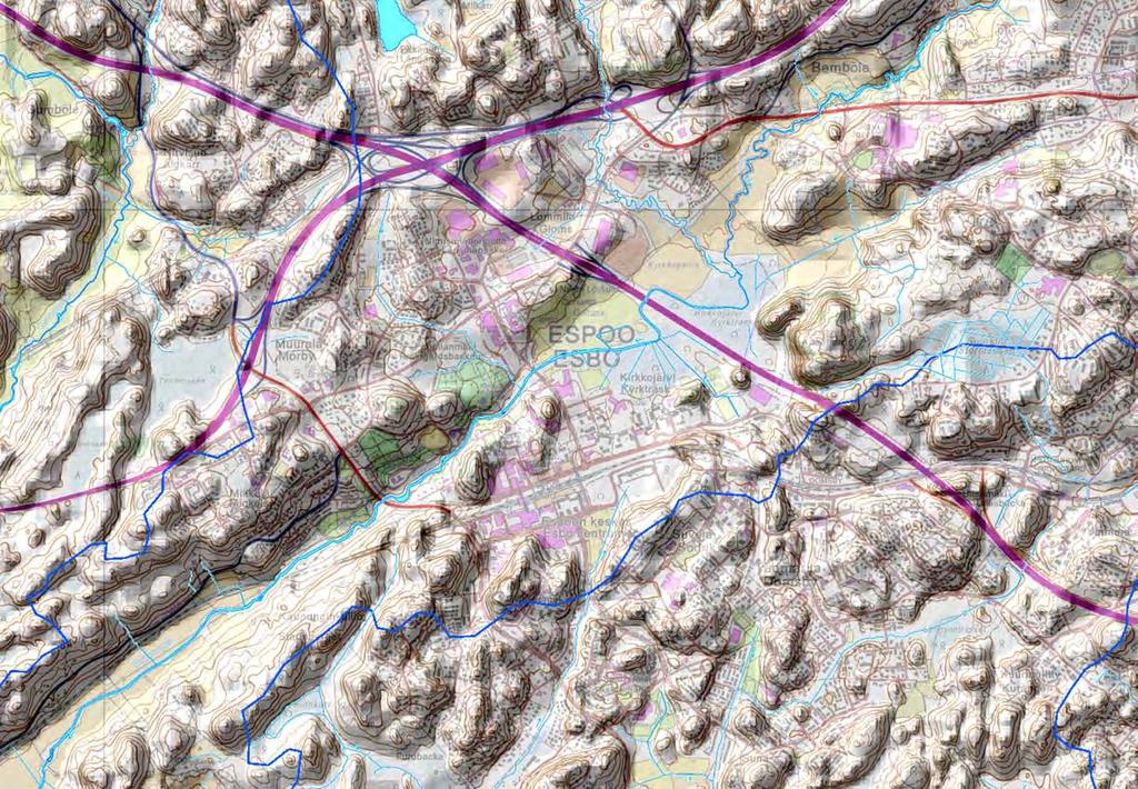 Bodomjärvi Pitkäjärvi Turun moottoritie Espoonjokilaakso murroslinja Kehä III Suunnittelualue Espoonjoki Espoonlahti