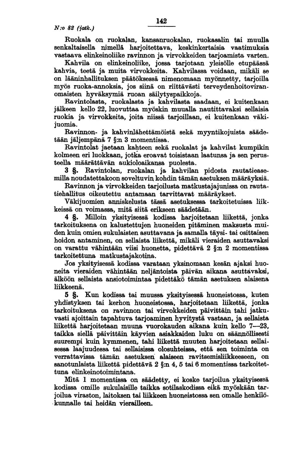N:o 82 (jatk.) 142 Ruokala.