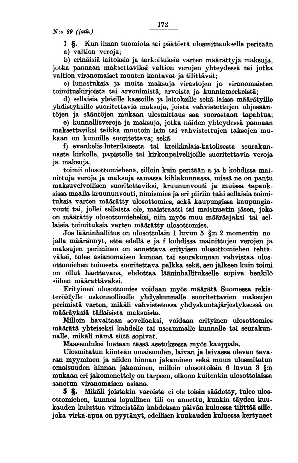 N;o 89 (jatk.) 172 1.