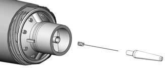 HUOMAA: Pistoolin mukana toimitettava kartiotasosuuttimen elektrodin pidin on vaihdettava lisävarusteena olevien kartiomaisten suuttimien ja ilmansuuntaajien hyväksymiseksi.